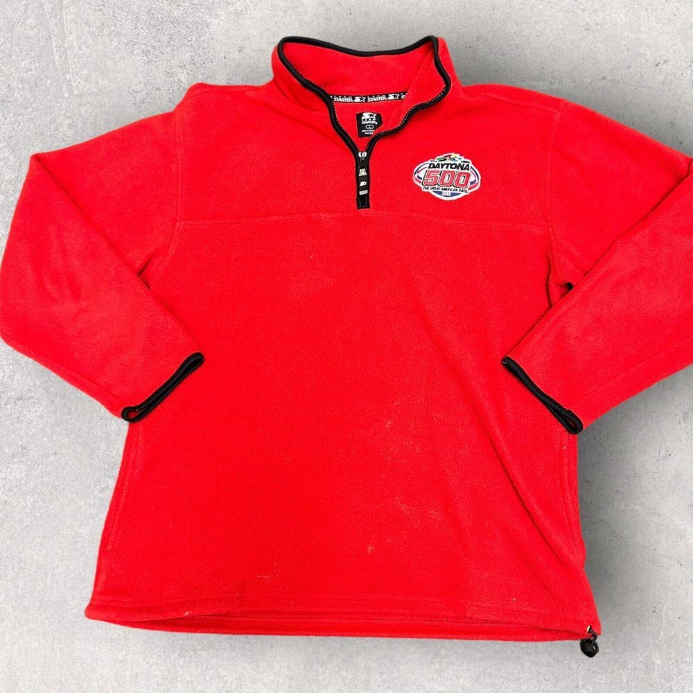 Y2K 2005 Starter Daytona 500 Men's 1/4 Zip L‎ Pullover Jacket NASCAR 500